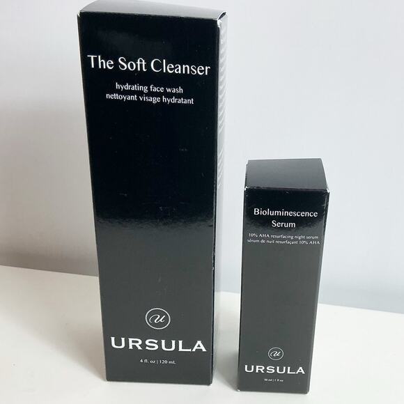 Ursula Skincare Bioluminescence AHA NIght Serum and Soft Cleanser Bundle - Picture 1 of 6